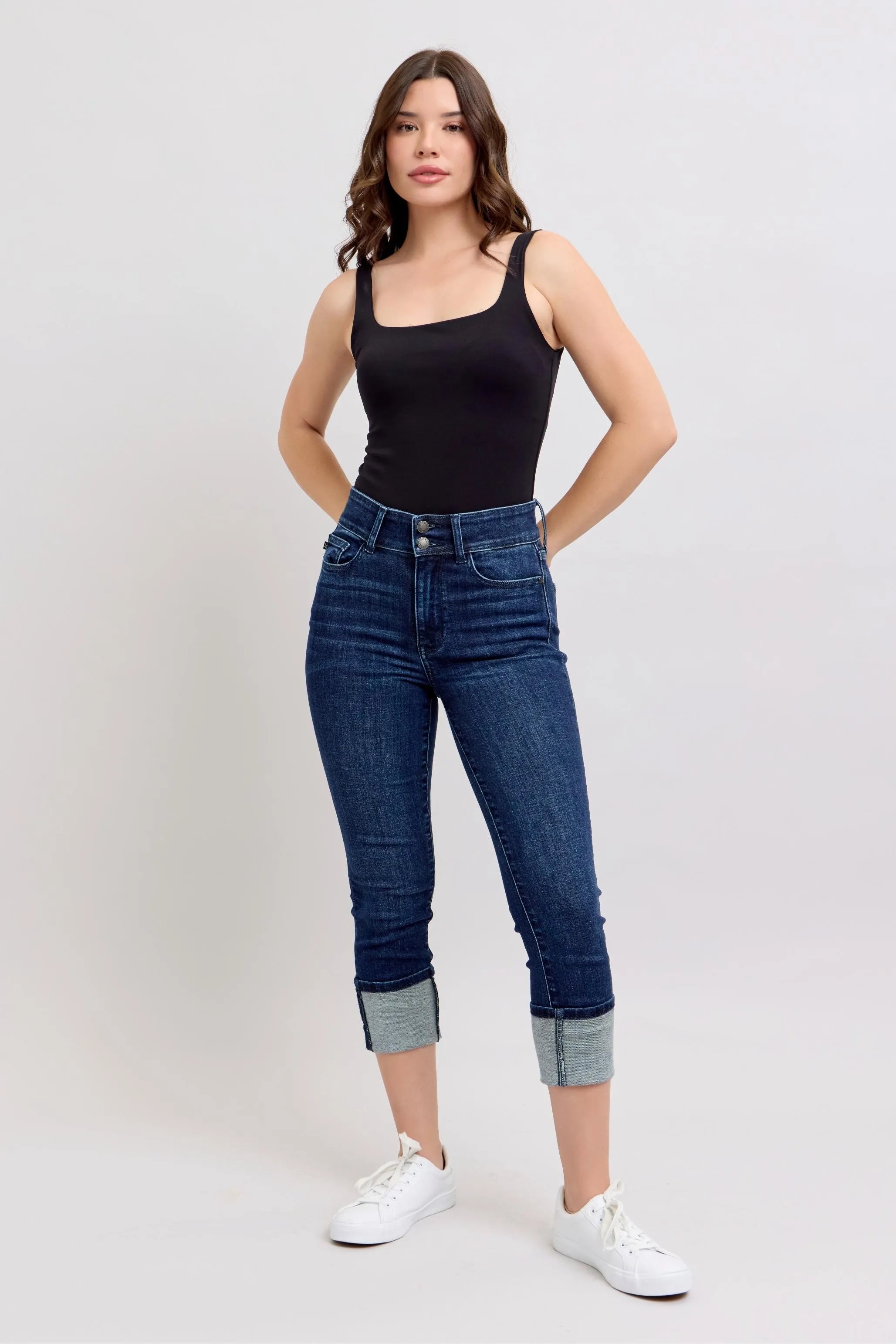 Judy Blue High Waist Double Waist Band Skinny Jeans