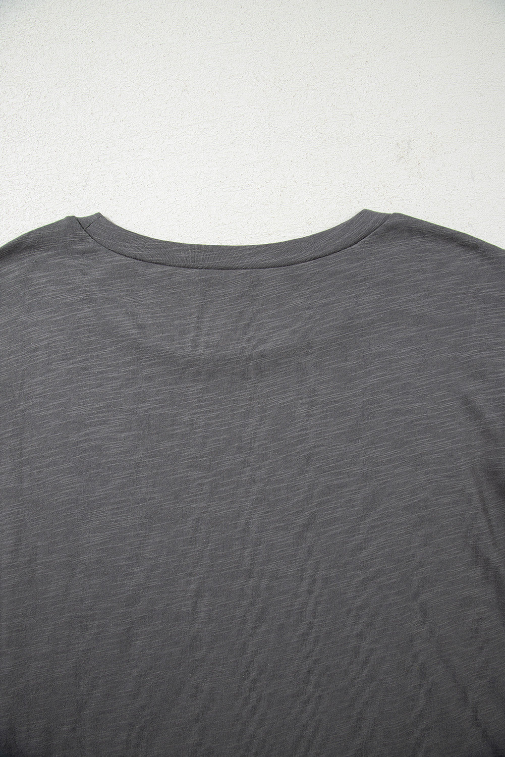 Plus Size Dark Grey Double Ruffled Short Sleeve Top