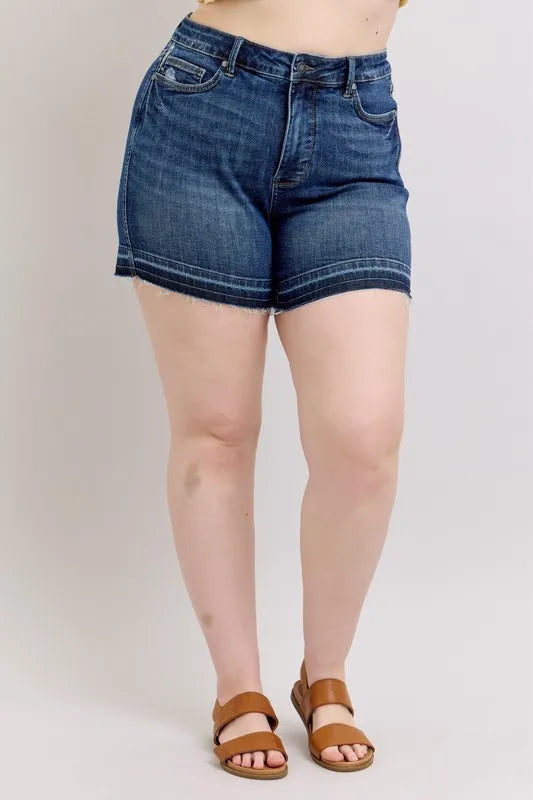 Judy Blue High Waist Tummy Control Denim Shorts Plus Size