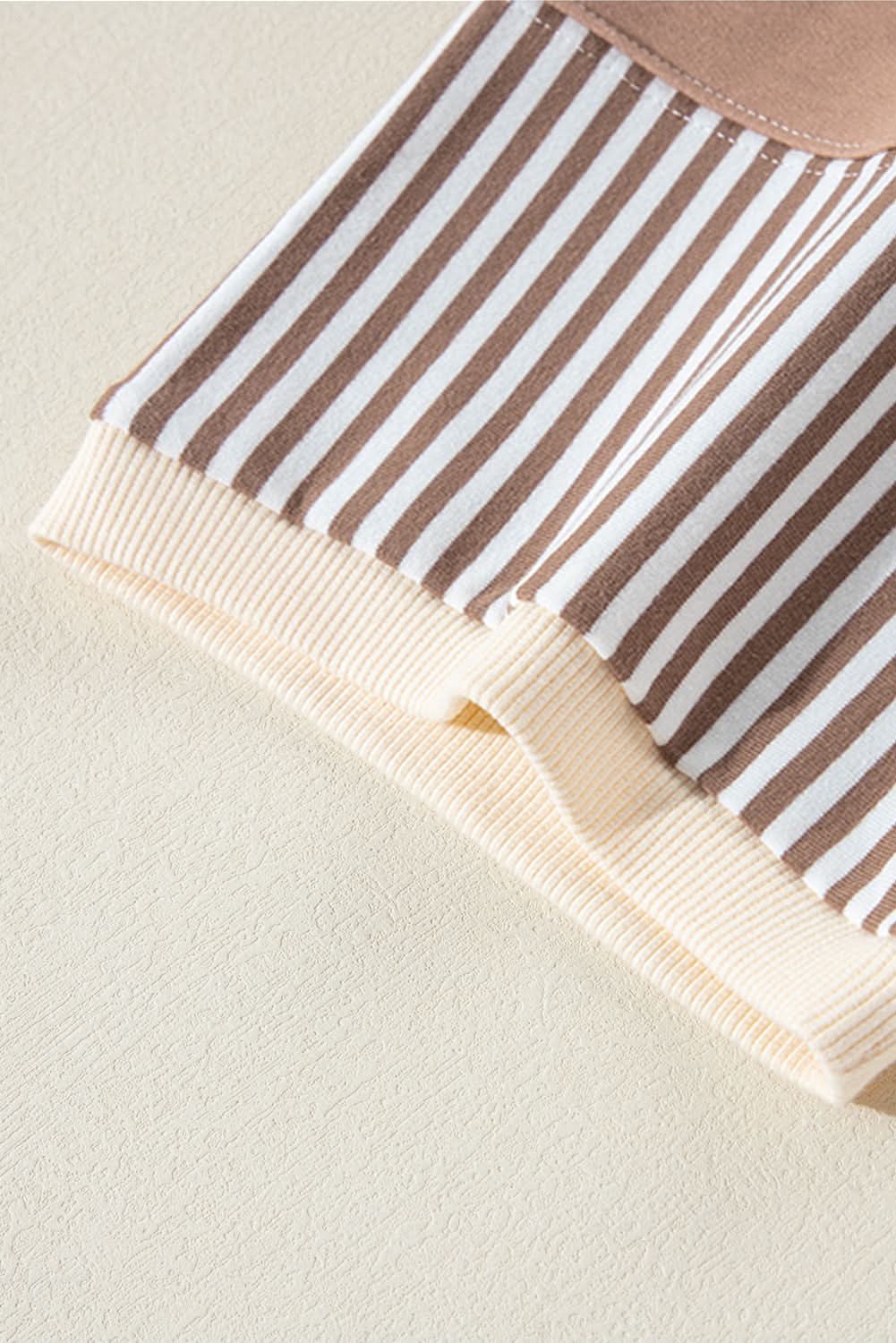 Khaki plus size patchwork tee