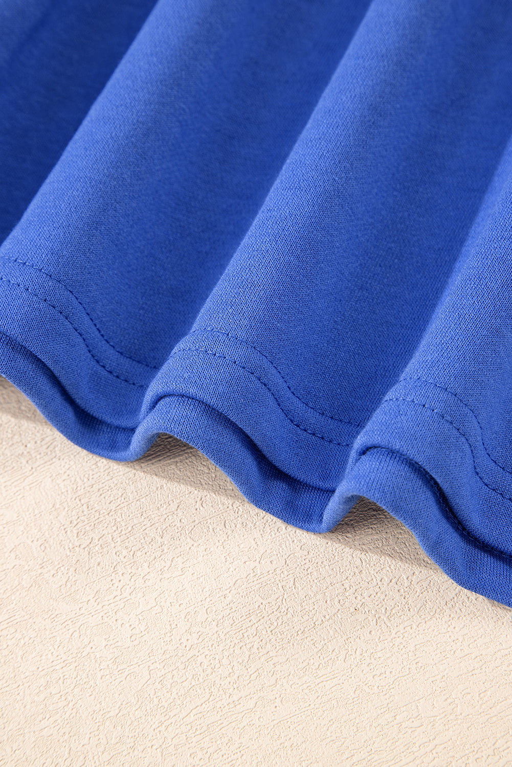 Sky Blue Varsity Sleeve Contrast Shift Sweatshirt Dress