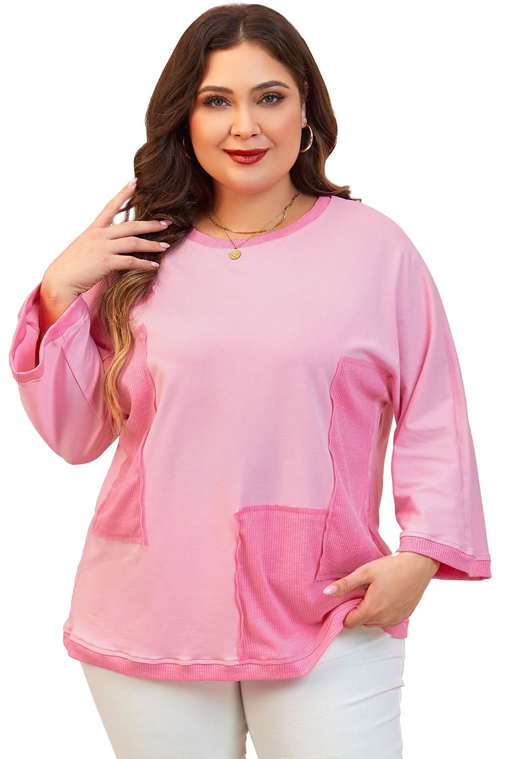 Bonbon plus size high-low tee