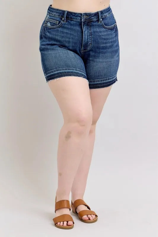 Judy Blue High Waist Tummy Control Denim Shorts Plus Size