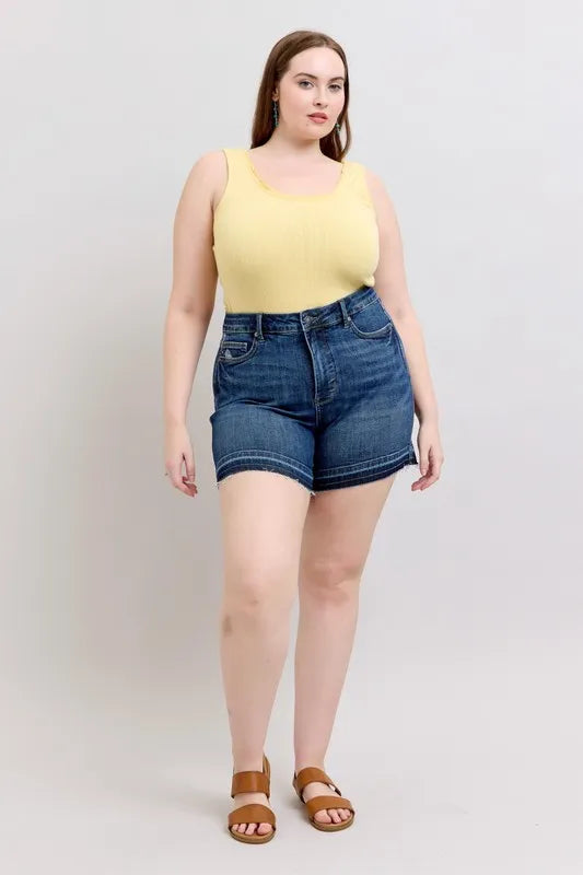 Judy Blue High Waist Tummy Control Denim Shorts Plus Size