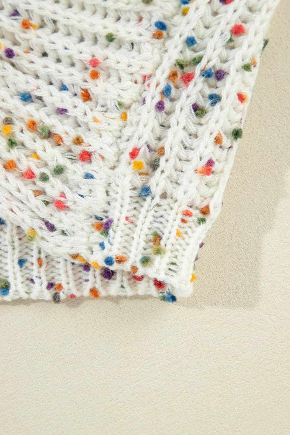 Trendsi Backless Confetti-knit Pullover - Knit Tops