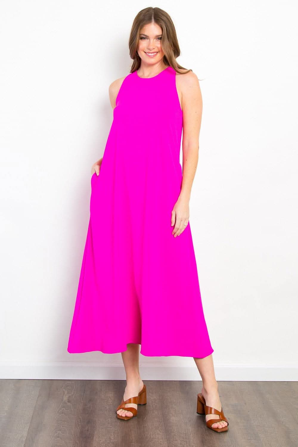 Trendsi Be Stage Midi Tank Dress with Pockets for Effortless