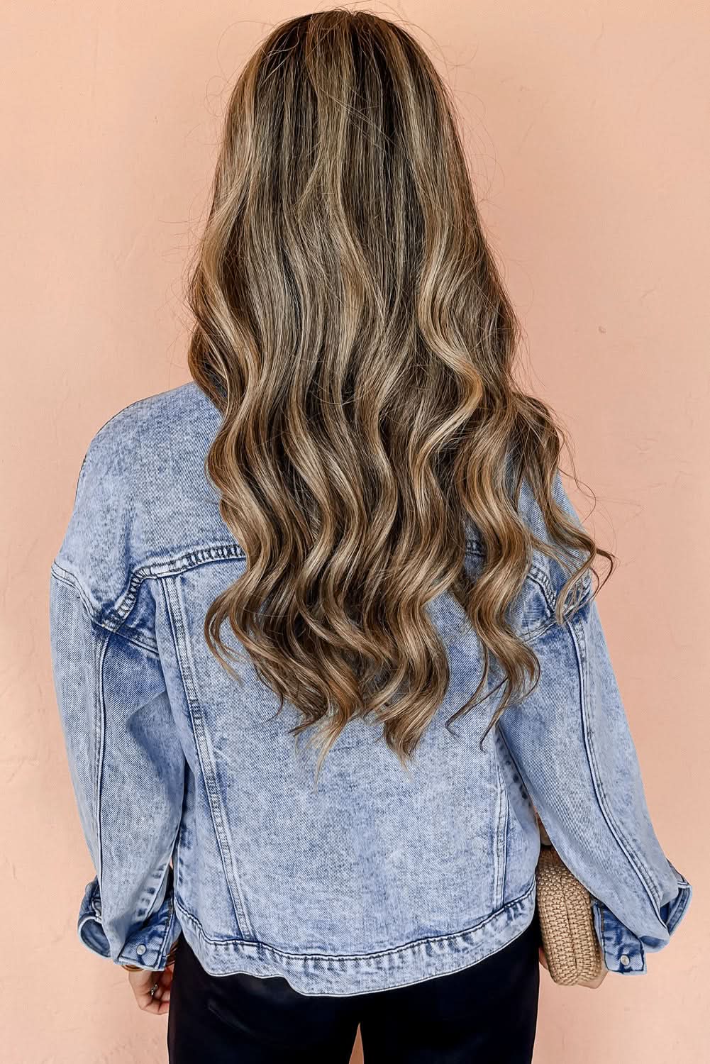 Love Salve  Beau Blue Vintage Washed Flap Pockets Denim