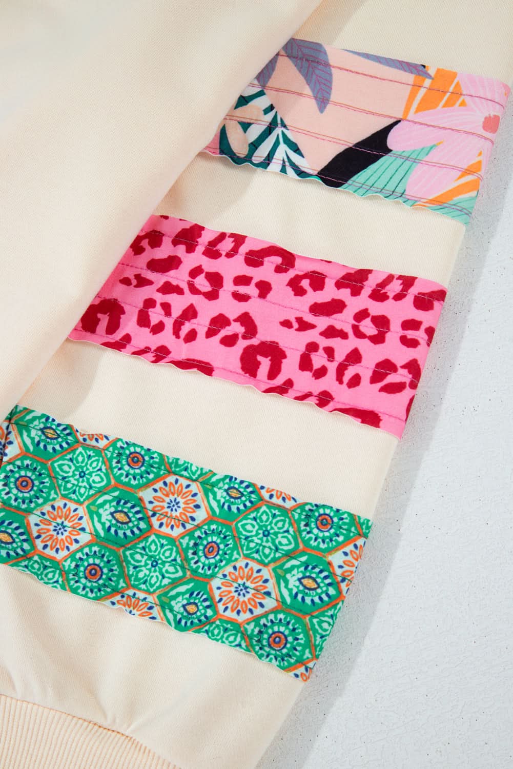 Love Salve: Plus Size Patchwork Sweatshirt