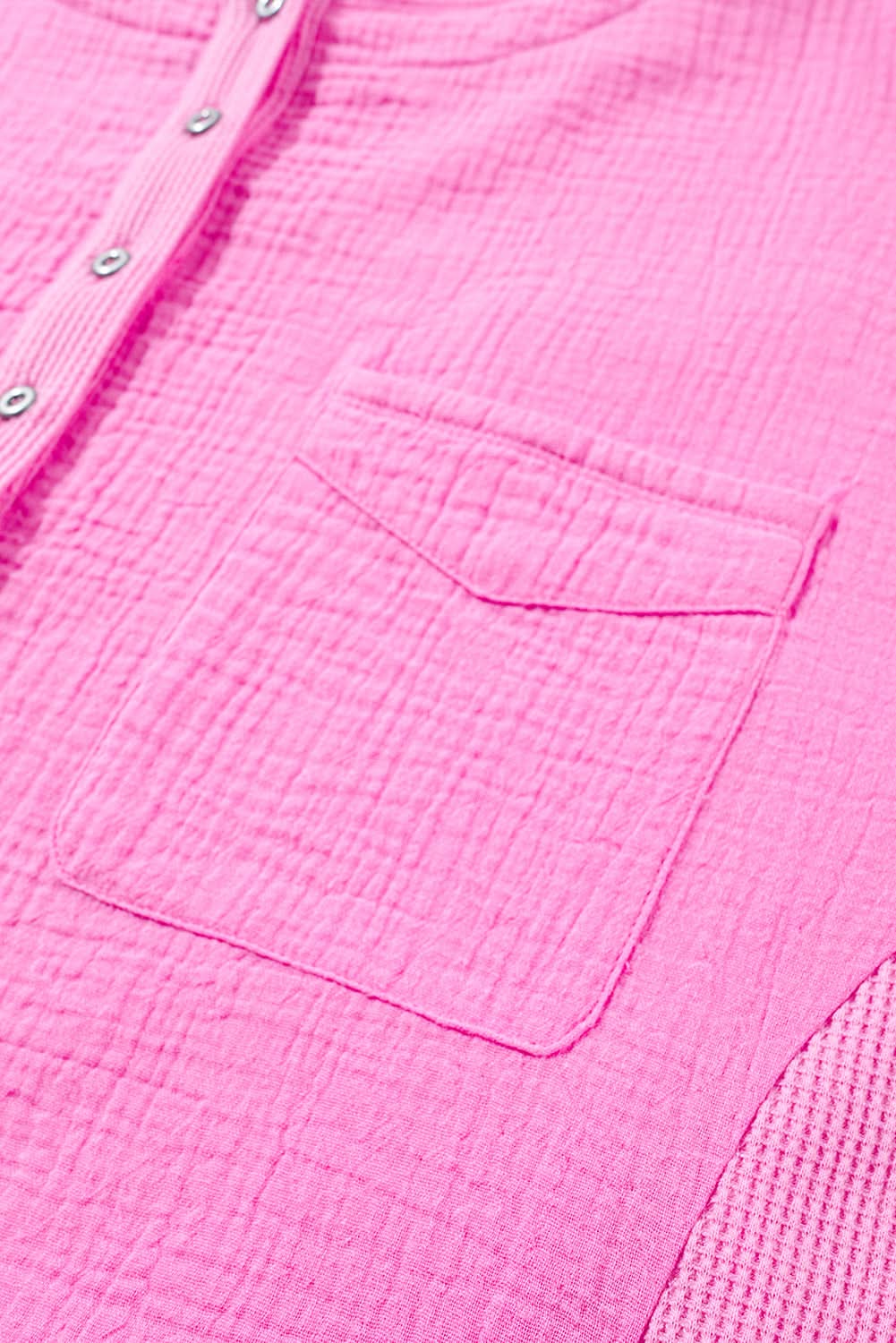 Bonbon plus size half-button top