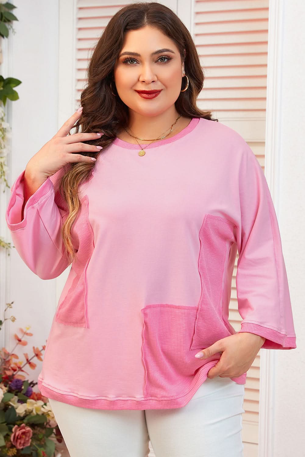 Bonbon plus size high-low tee