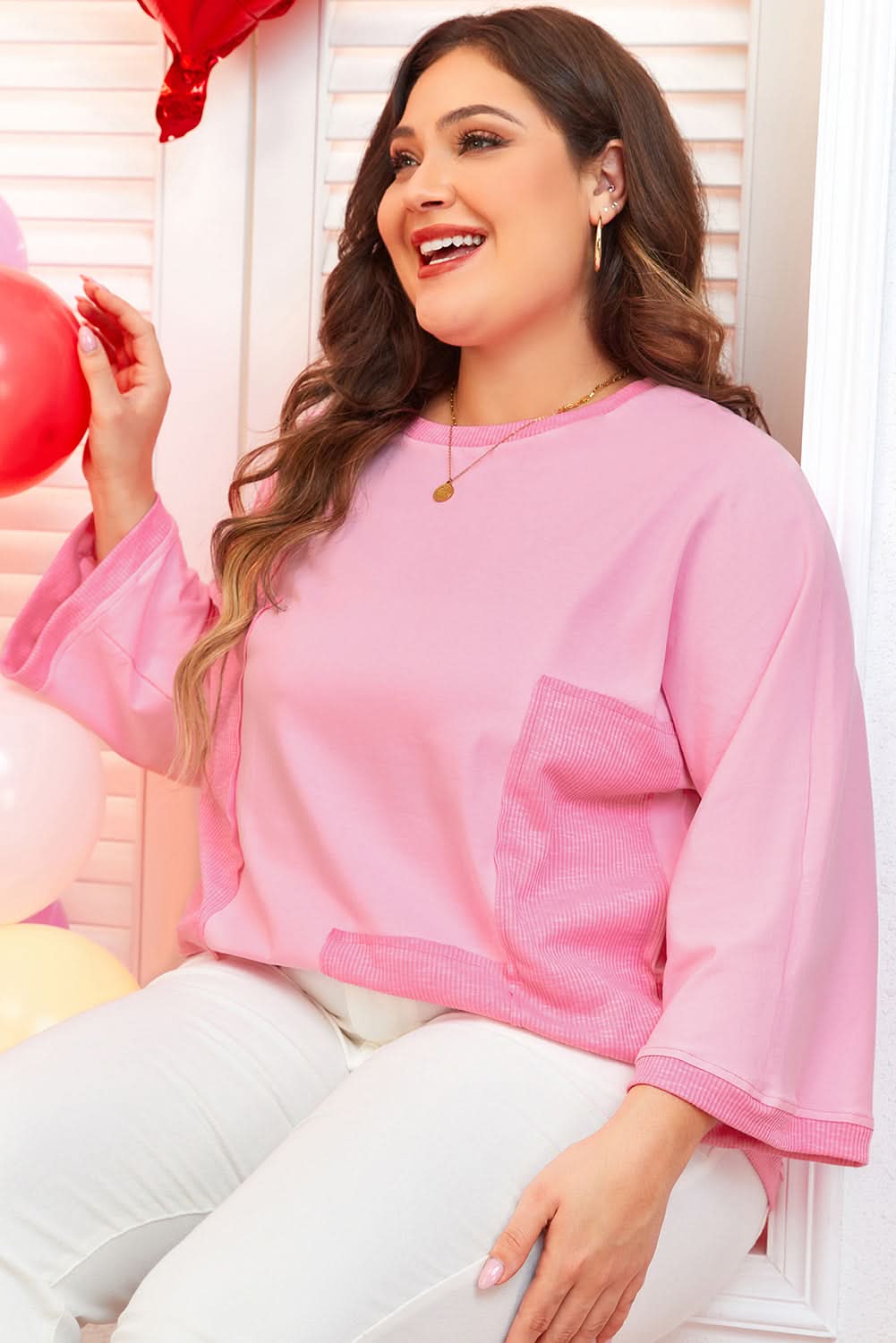 Bonbon plus size high-low tee
