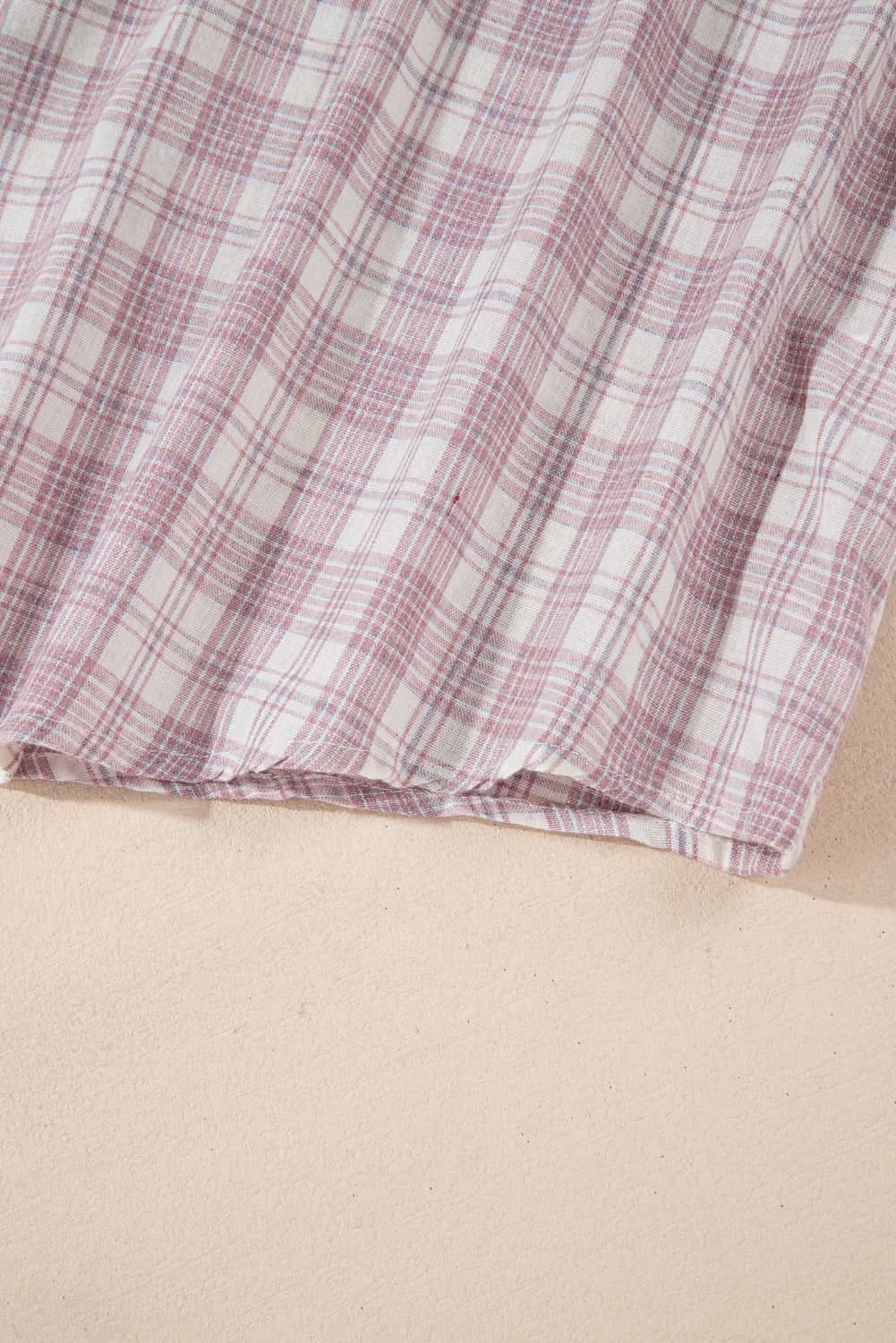 Bonbon plus size plaid hooded shirt