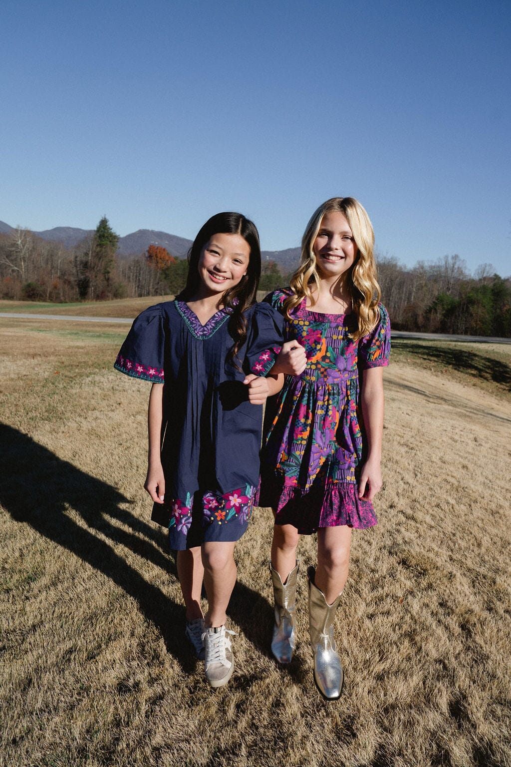 Girls Embroidered Evelyn Dress - final sale