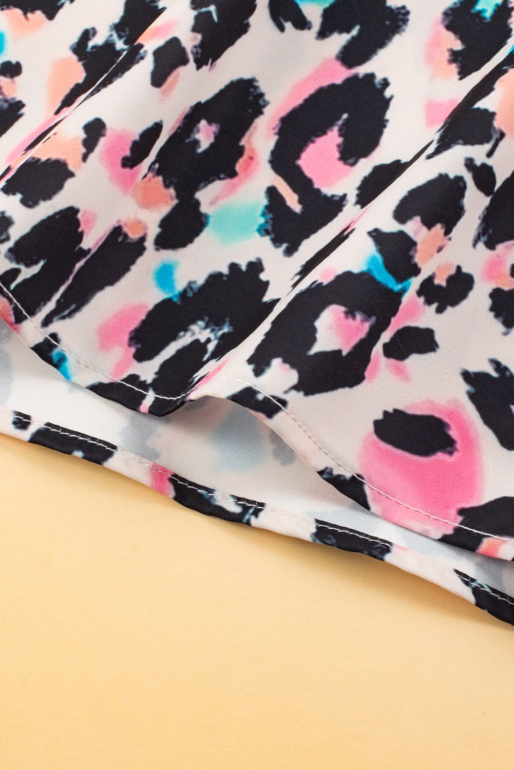 Brown leopard batwing top for plus sizes