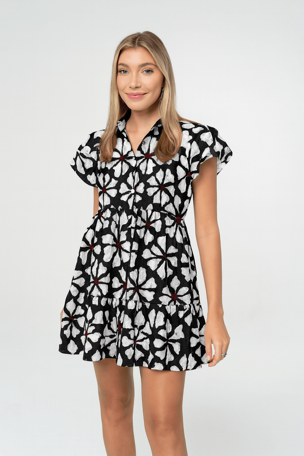 Frenchi Mini Gameday Dress- Garnet & Black