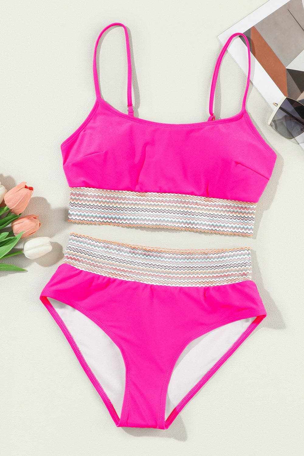 Chic adjustable two-piece swim set