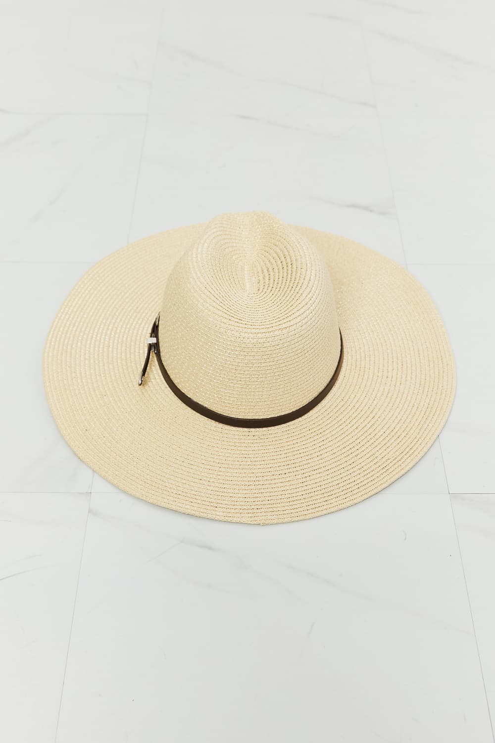 Chic boho straw fedora hat