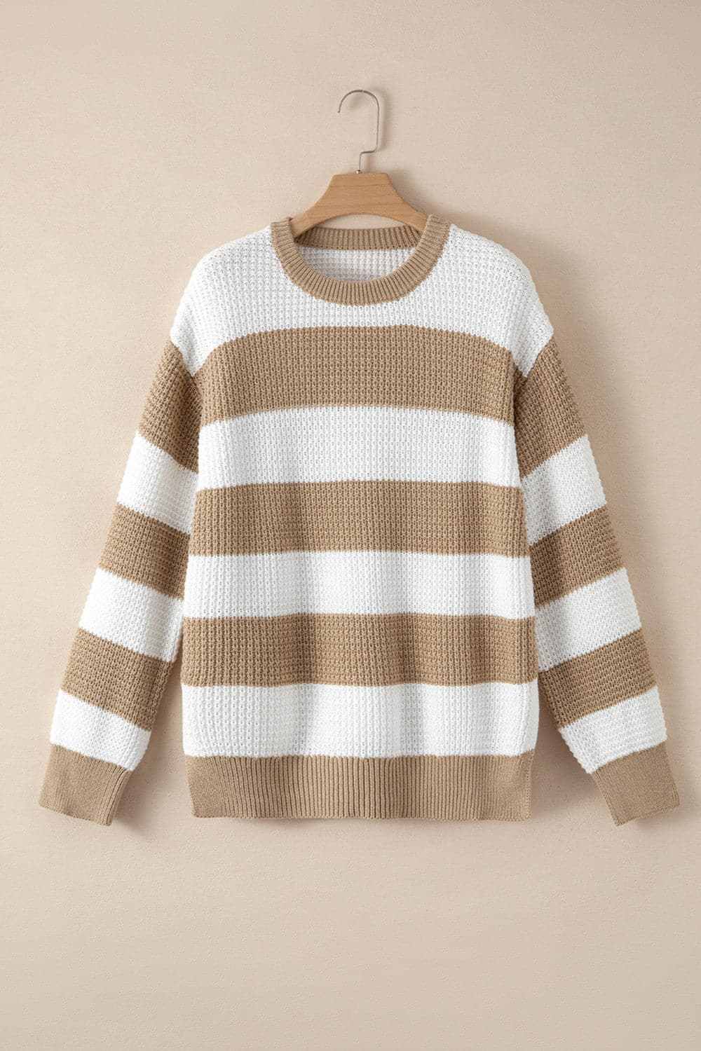 Chic color block knitted sweater