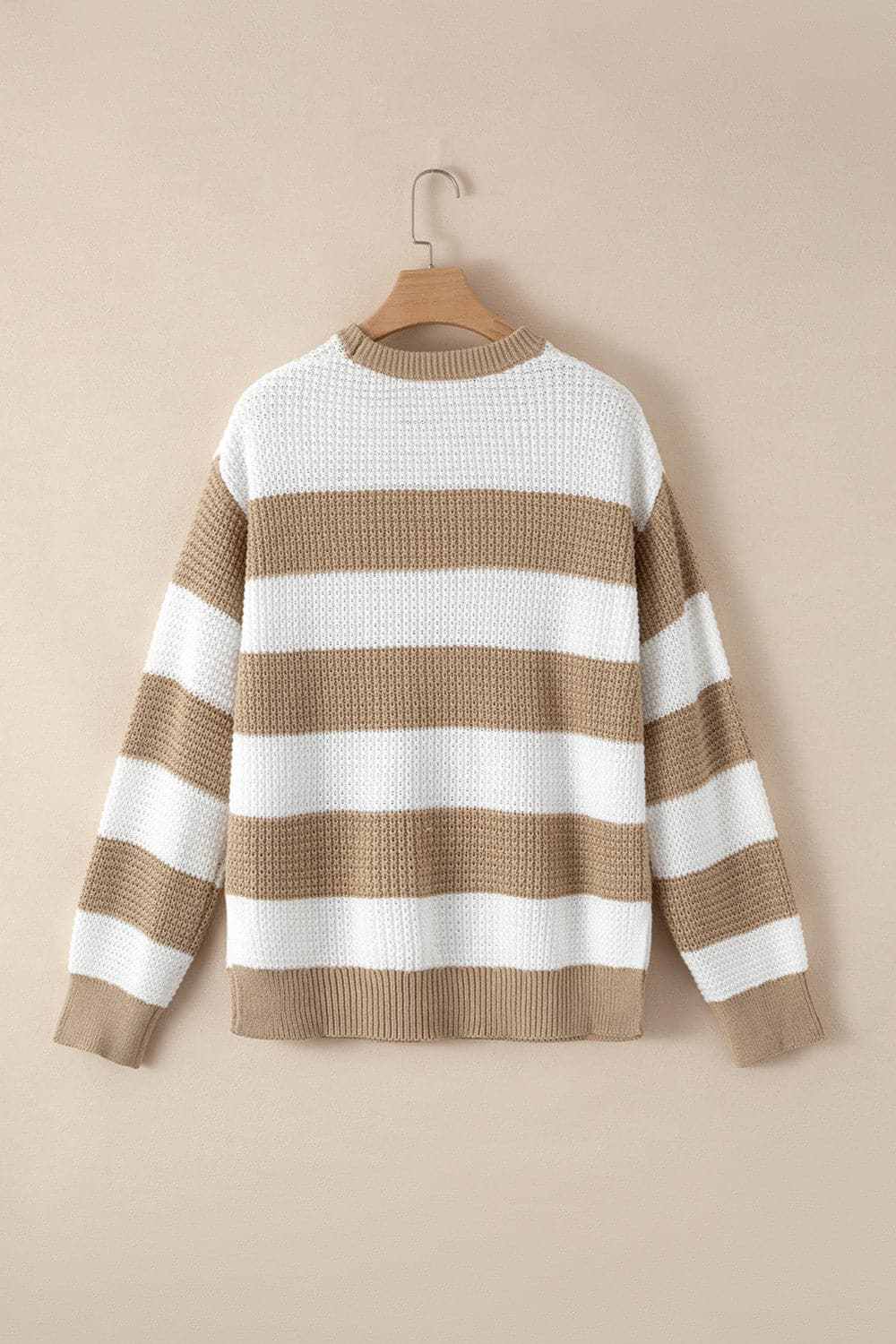 Chic color block knitted sweater