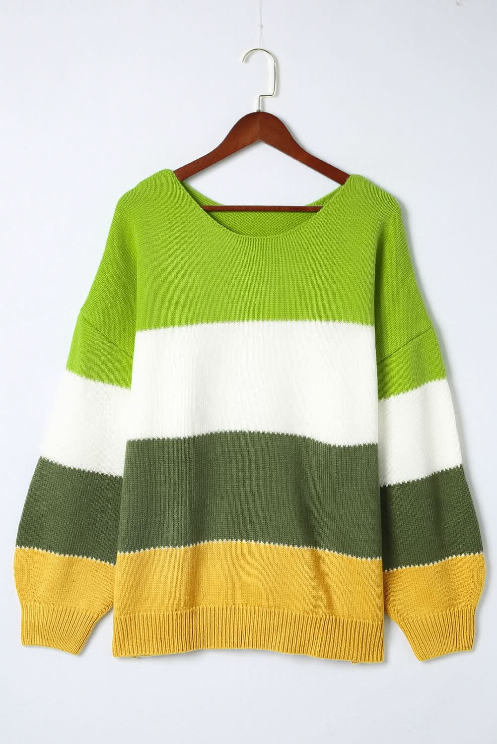 Chic green plus size sweater