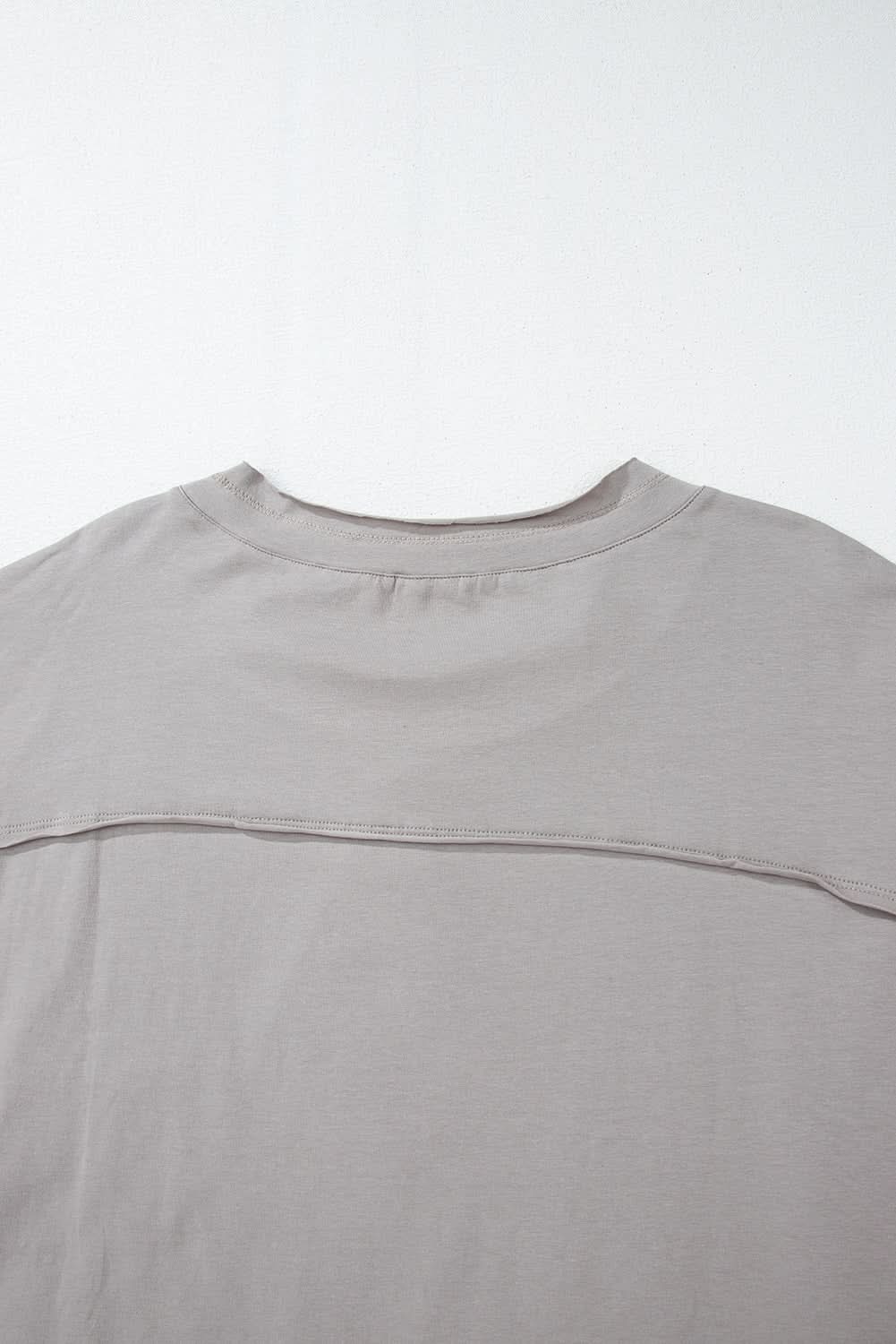 Chic grey floral star top - plus sizes