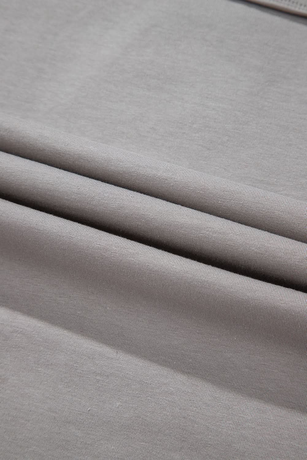 Chic grey floral star top - plus sizes