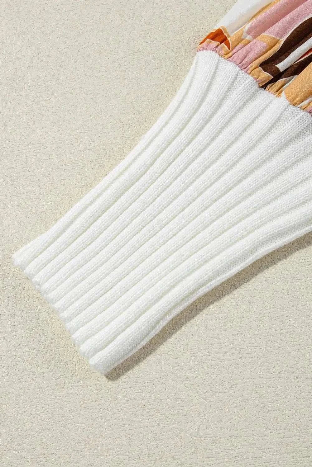 Chic lantern sleeve knit top