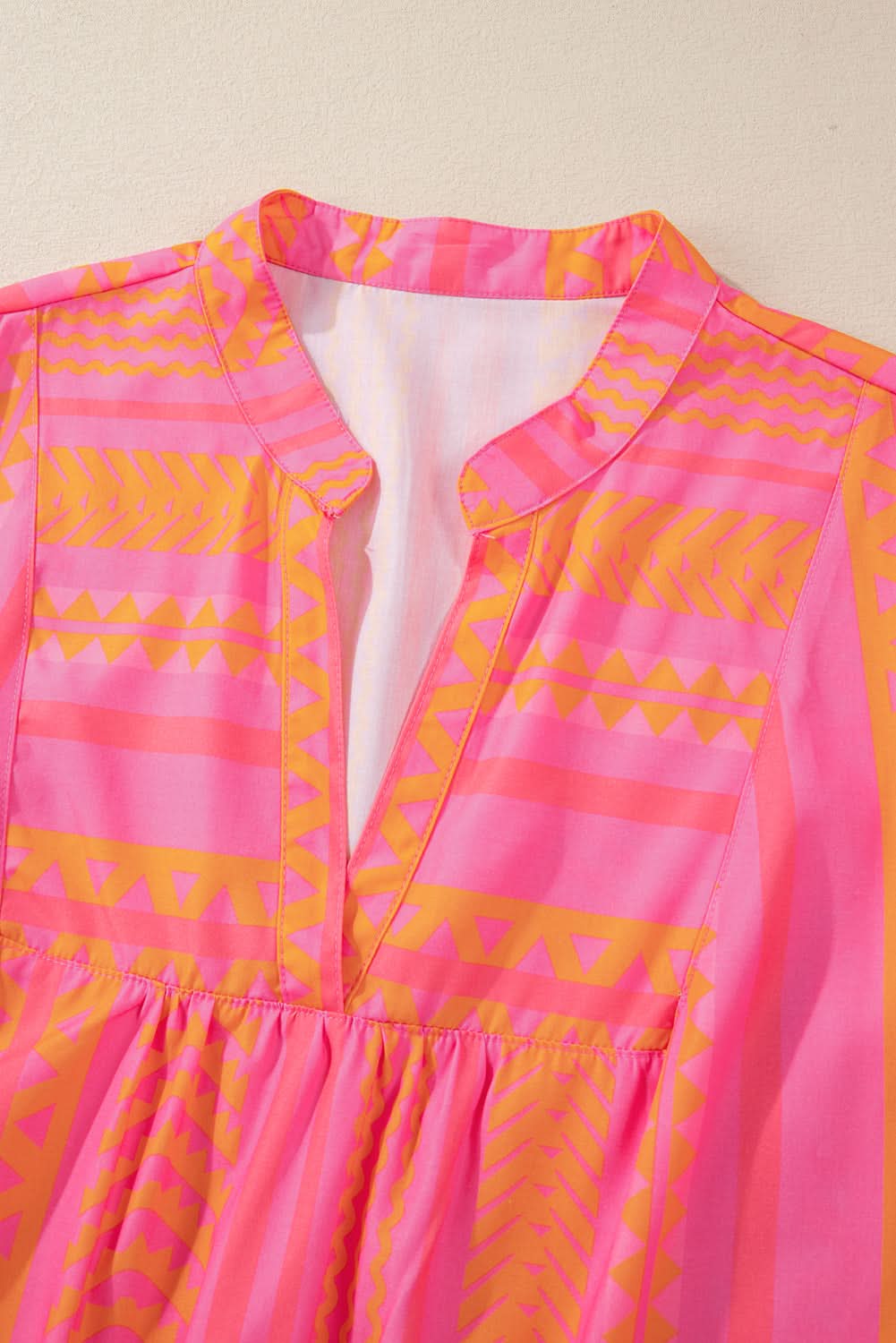 Chic orange plus size babydoll blouse