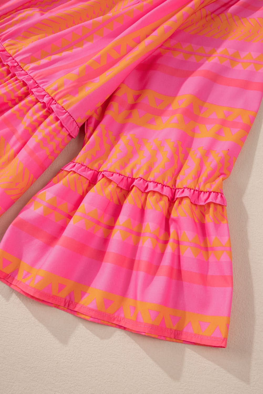 Chic orange plus size babydoll blouse