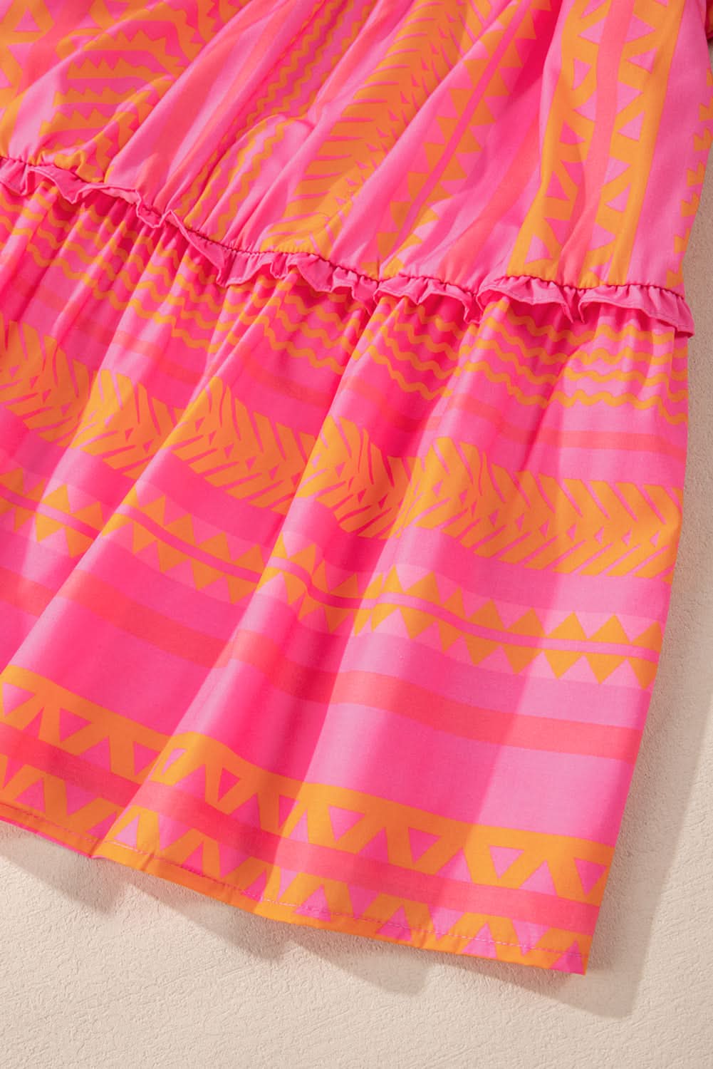 Chic orange plus size babydoll blouse