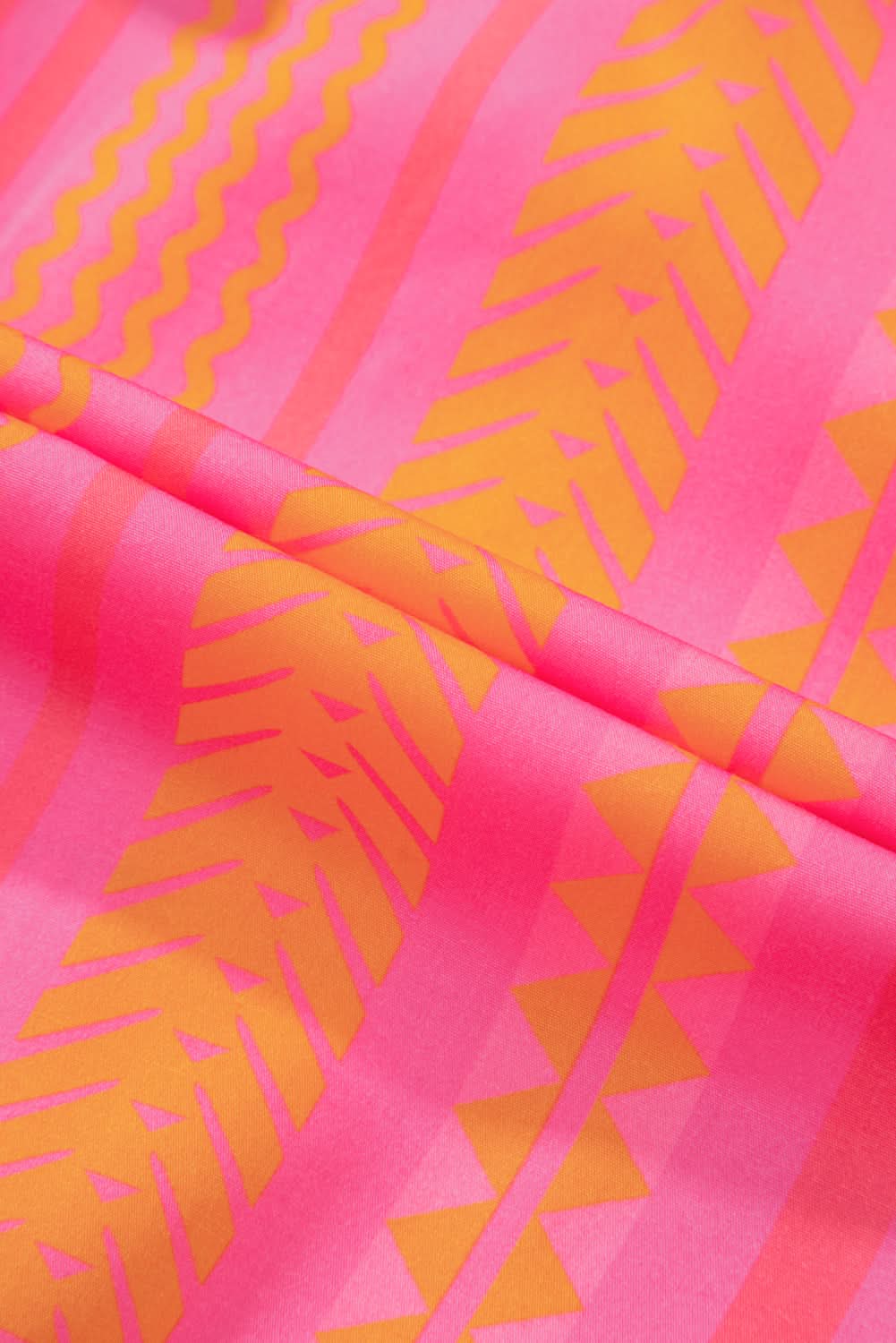 Chic orange plus size babydoll blouse