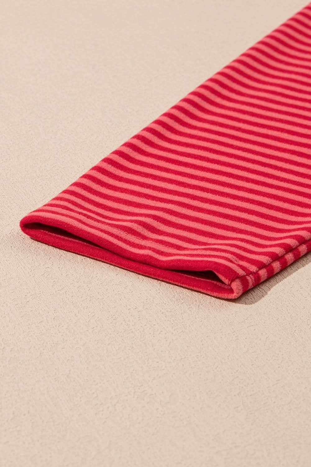 Chic orange striped plus size top