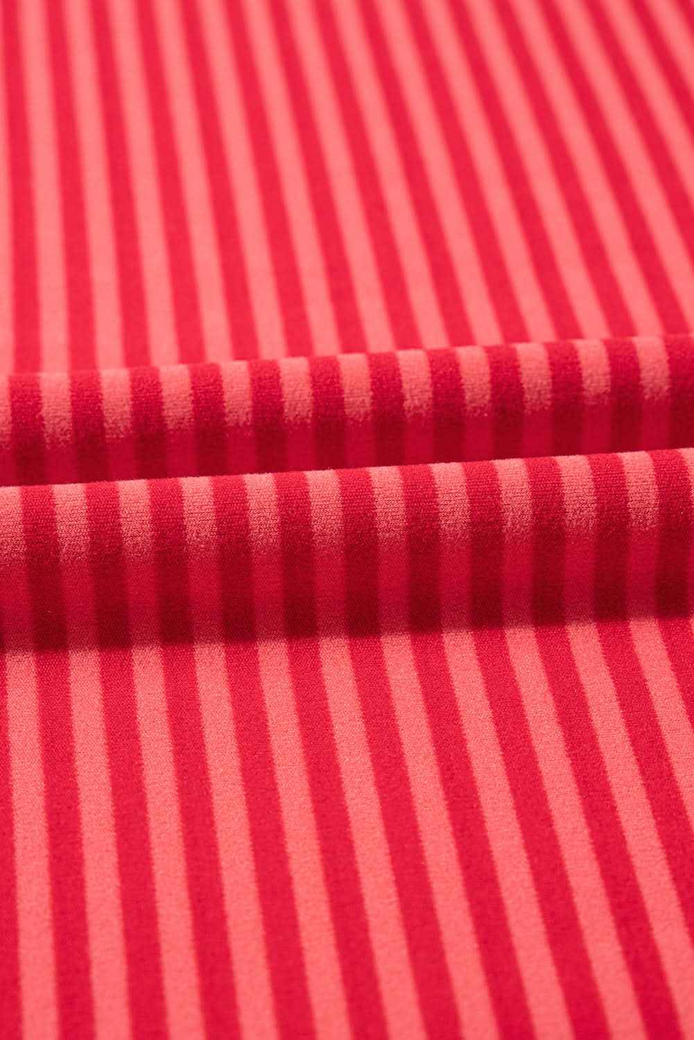 Chic orange striped plus size top