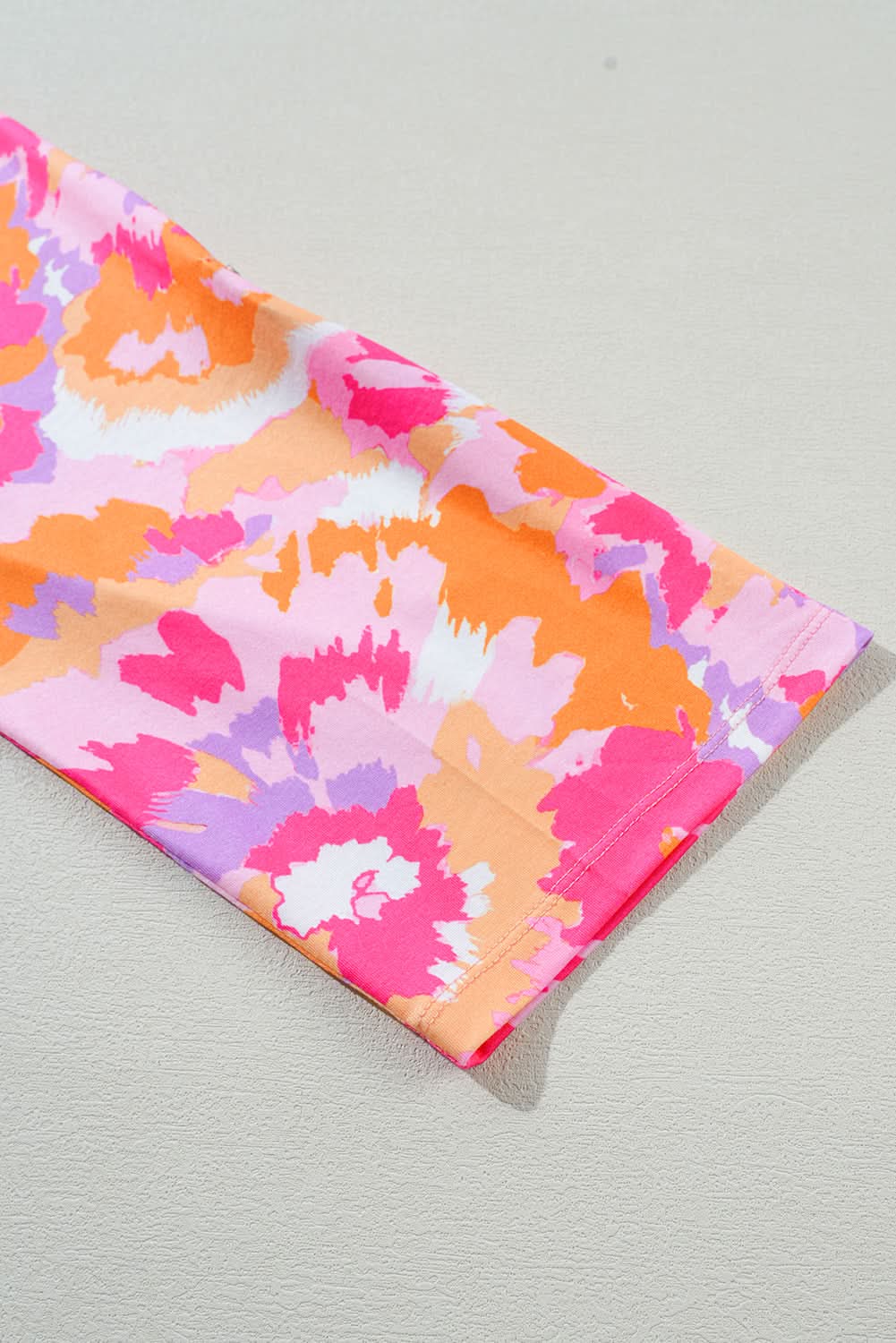 Chic pink floral plus size blouse