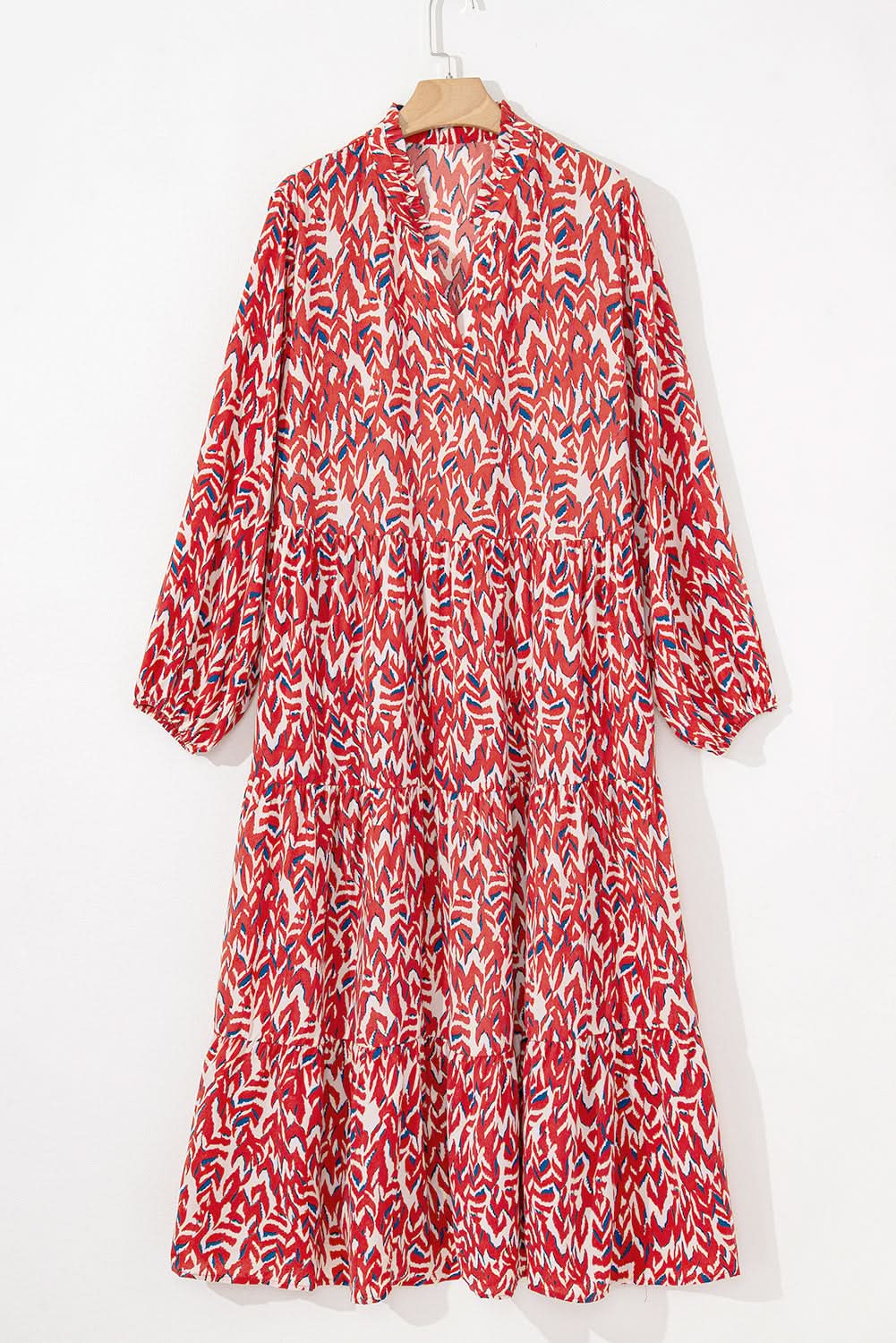 Chic plus size abstract maxi dress