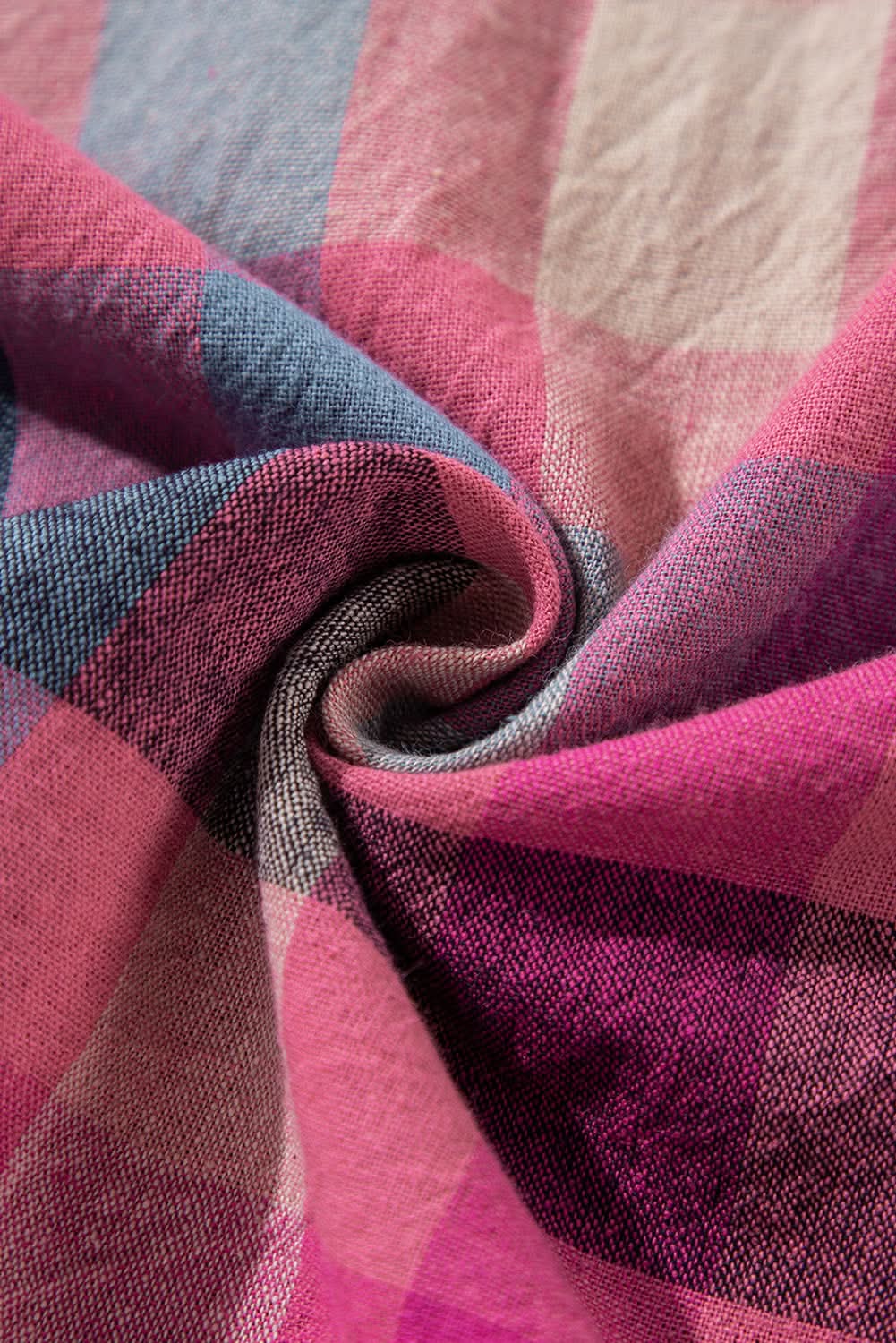 Chic plus size checkered shirt