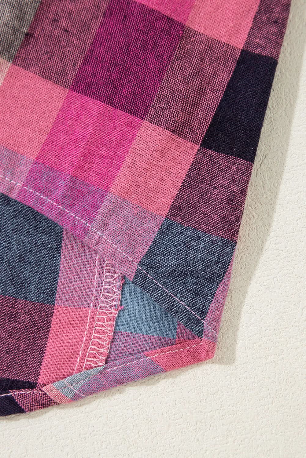 Chic plus size checkered shirt