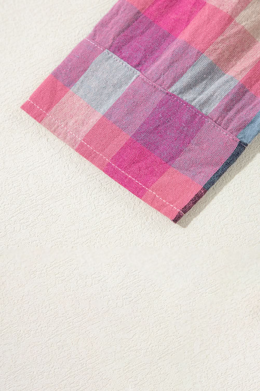 Chic plus size checkered shirt