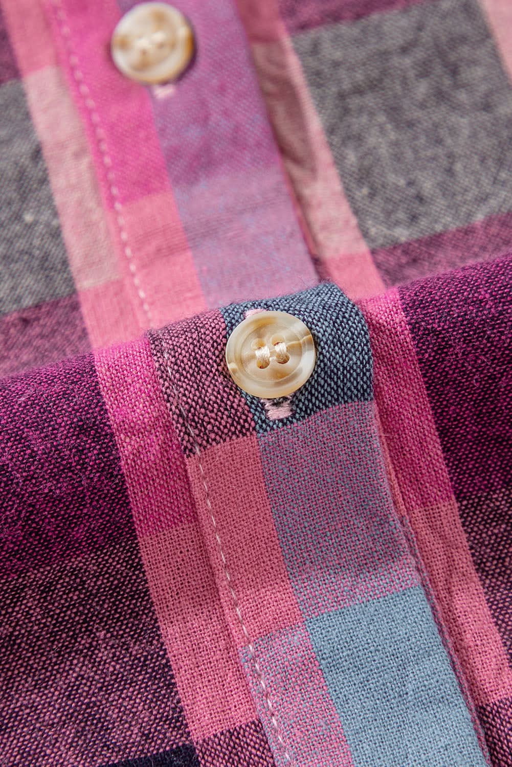 Chic plus size checkered shirt