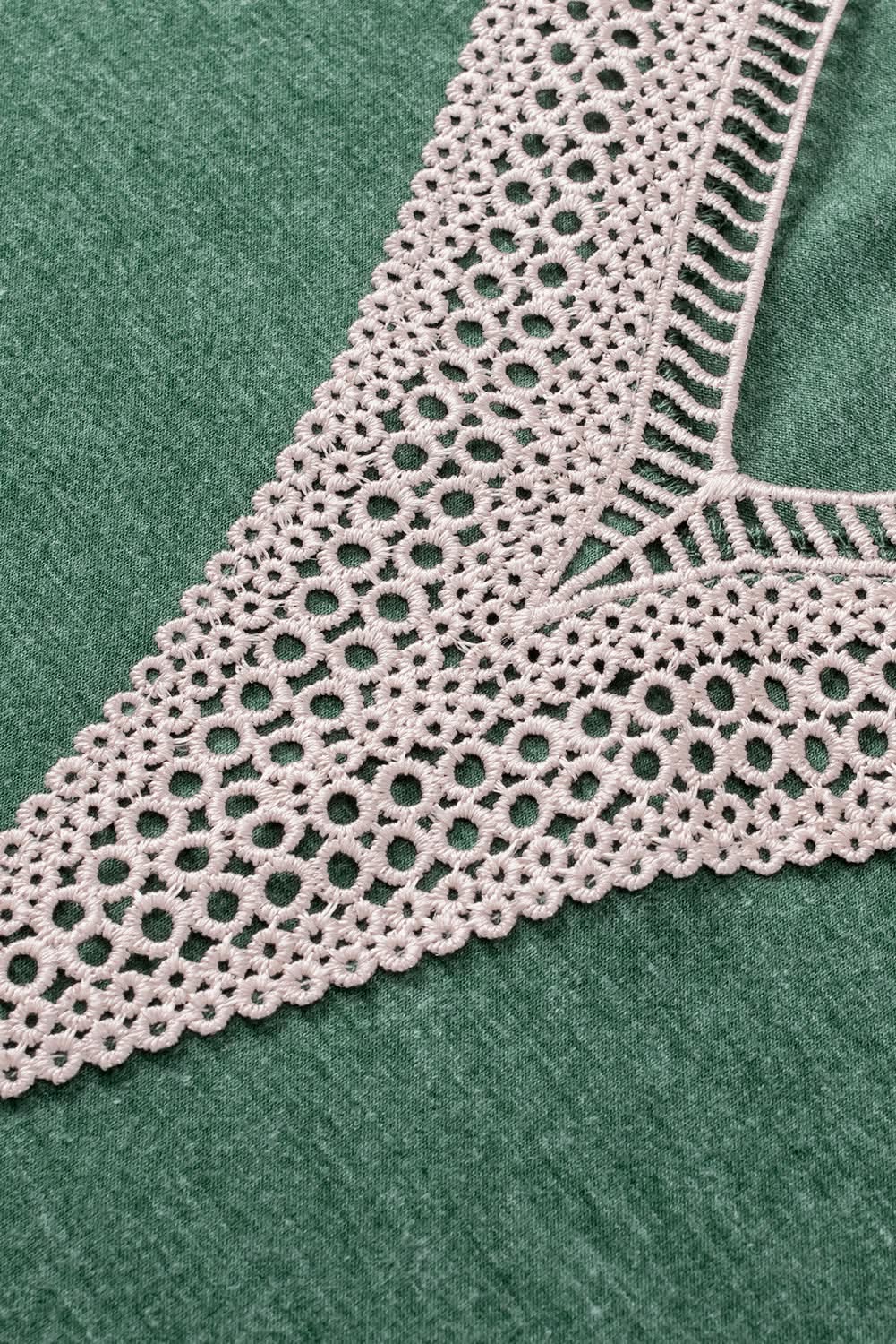 Chic plus size green embroidered blouse