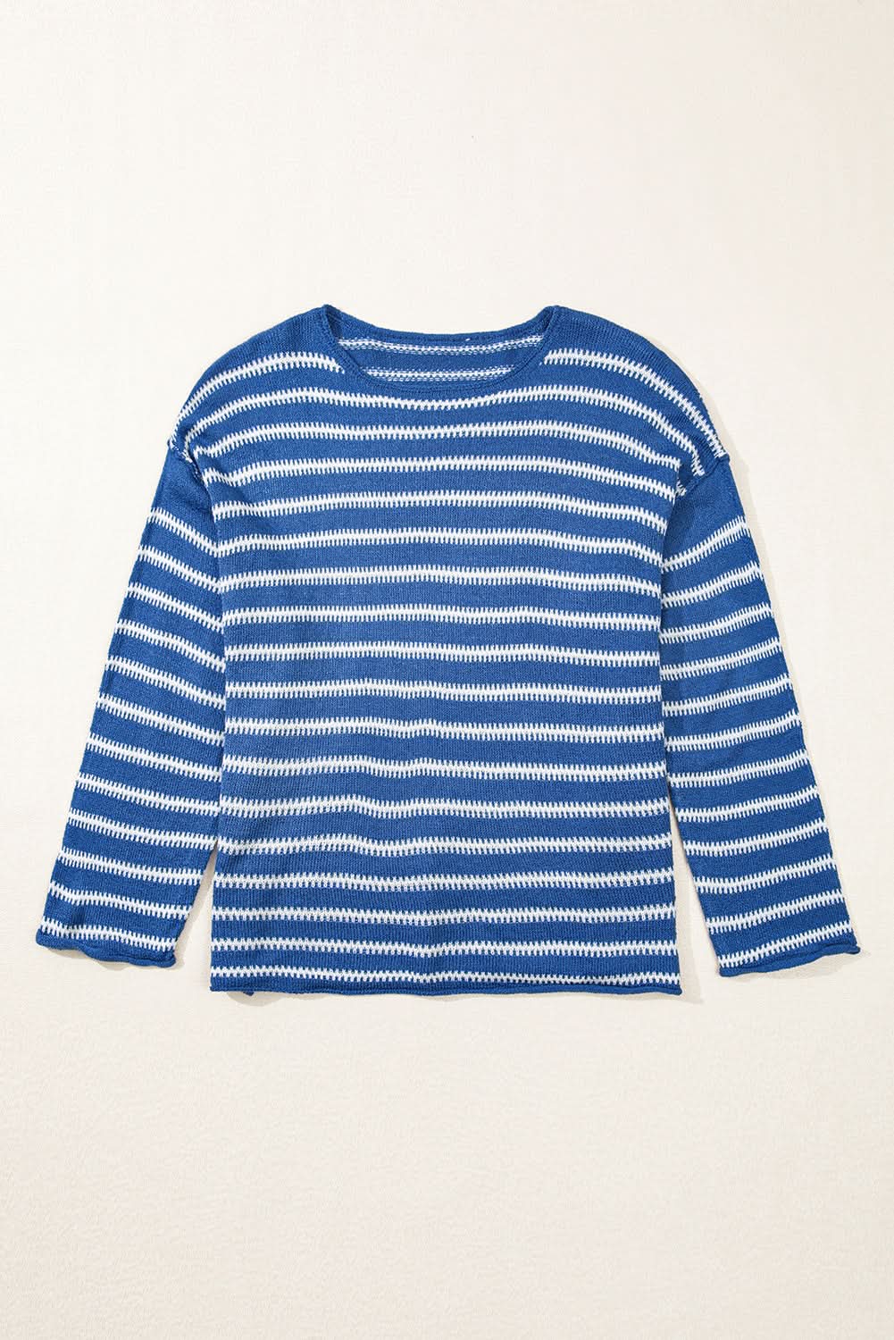 Chic plus size striped sweater
