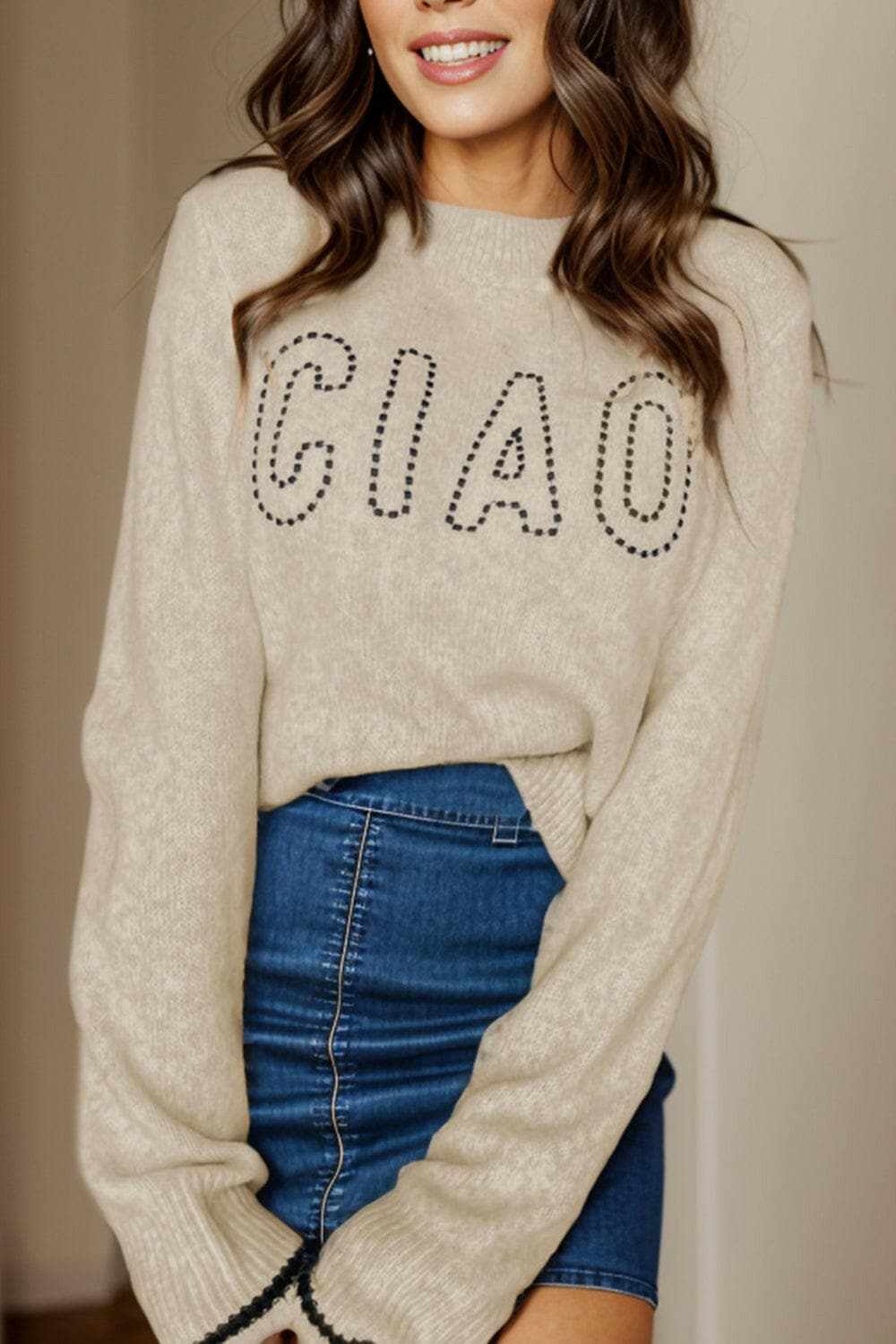 Ciao cozy round neck sweater
