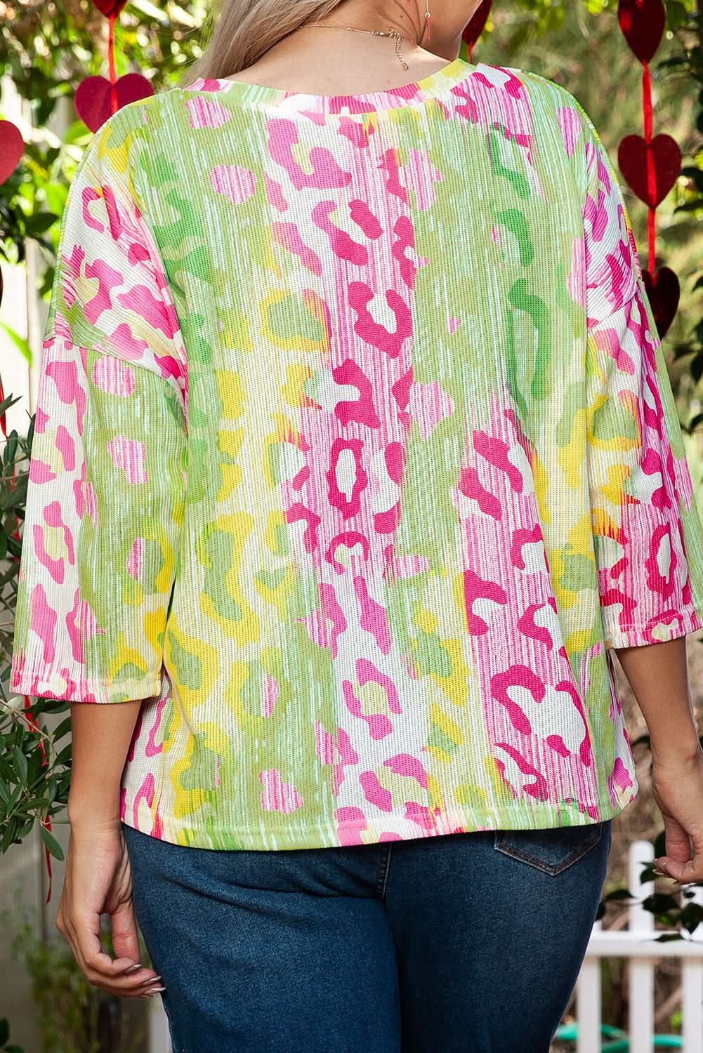 Color block leopard tee - plus size