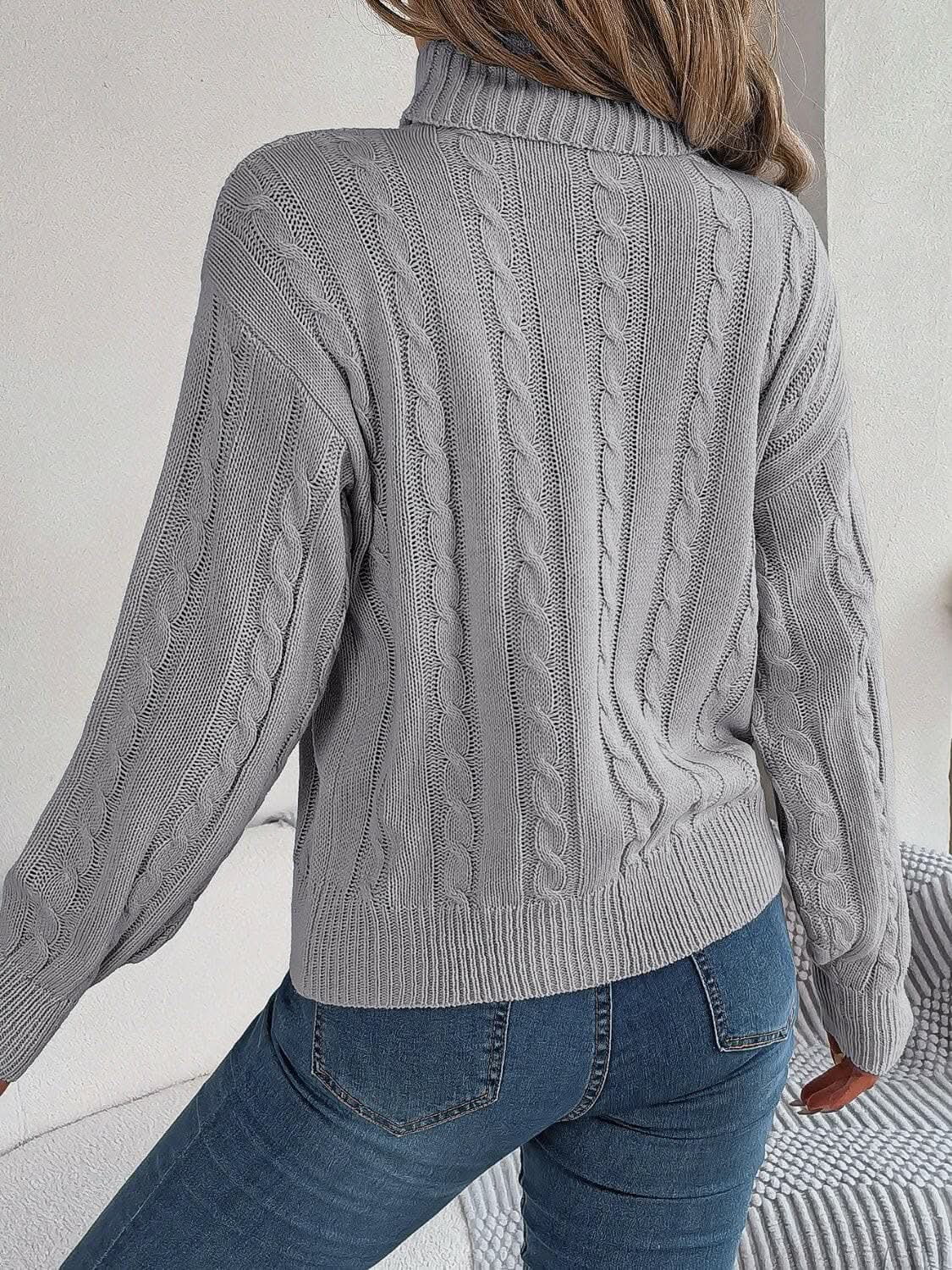 Cozy Cable-Knit Turtleneck Sweater
