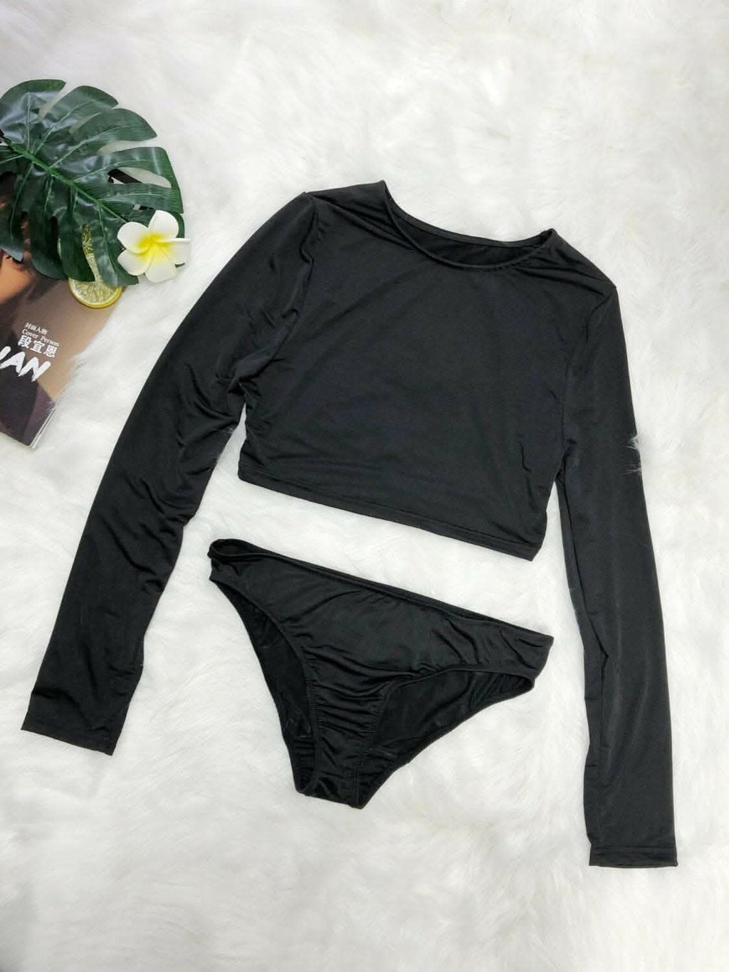 Cozy Long Sleeve Swimwear Set