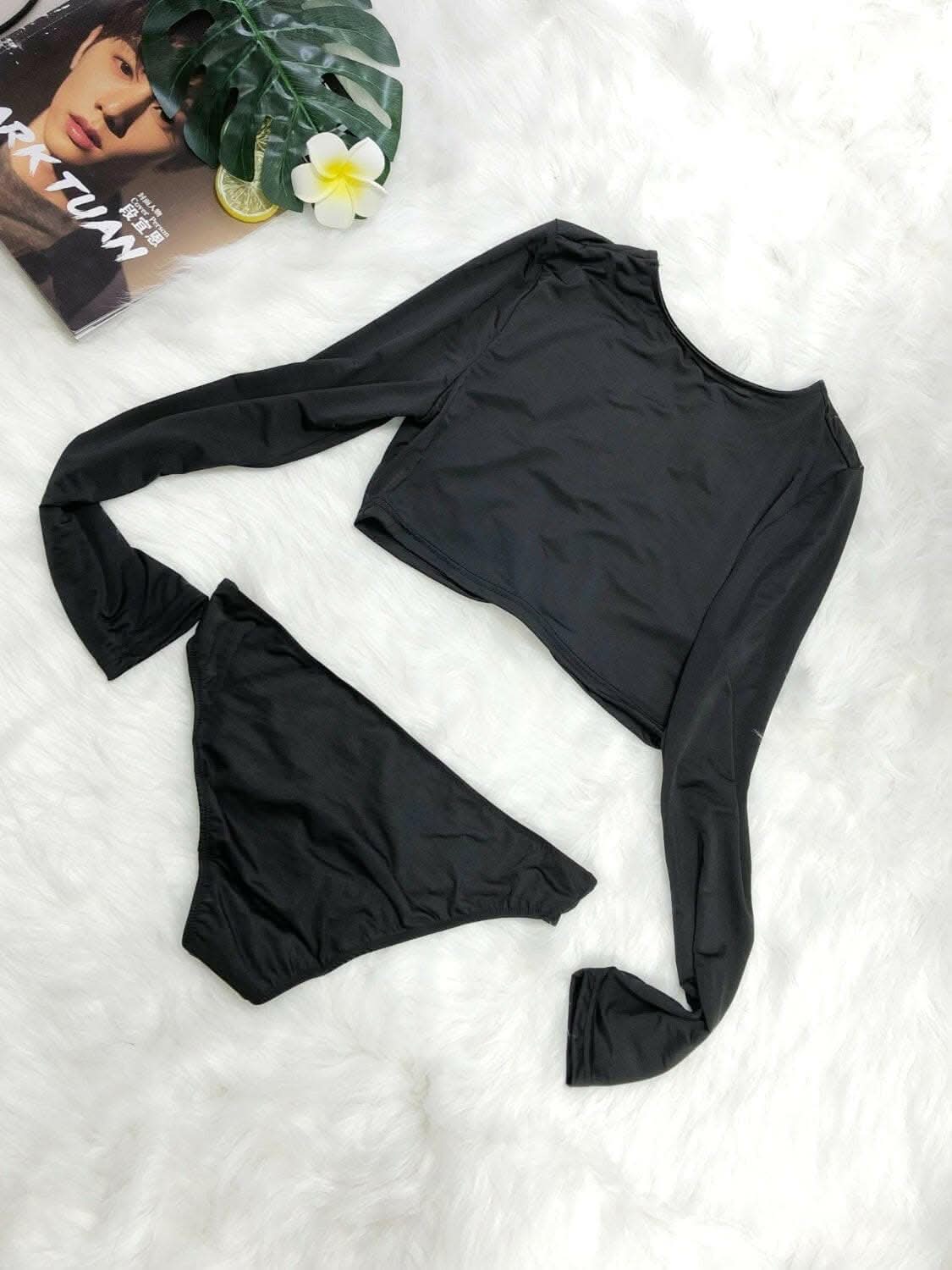 Cozy Long Sleeve Swimwear Set
