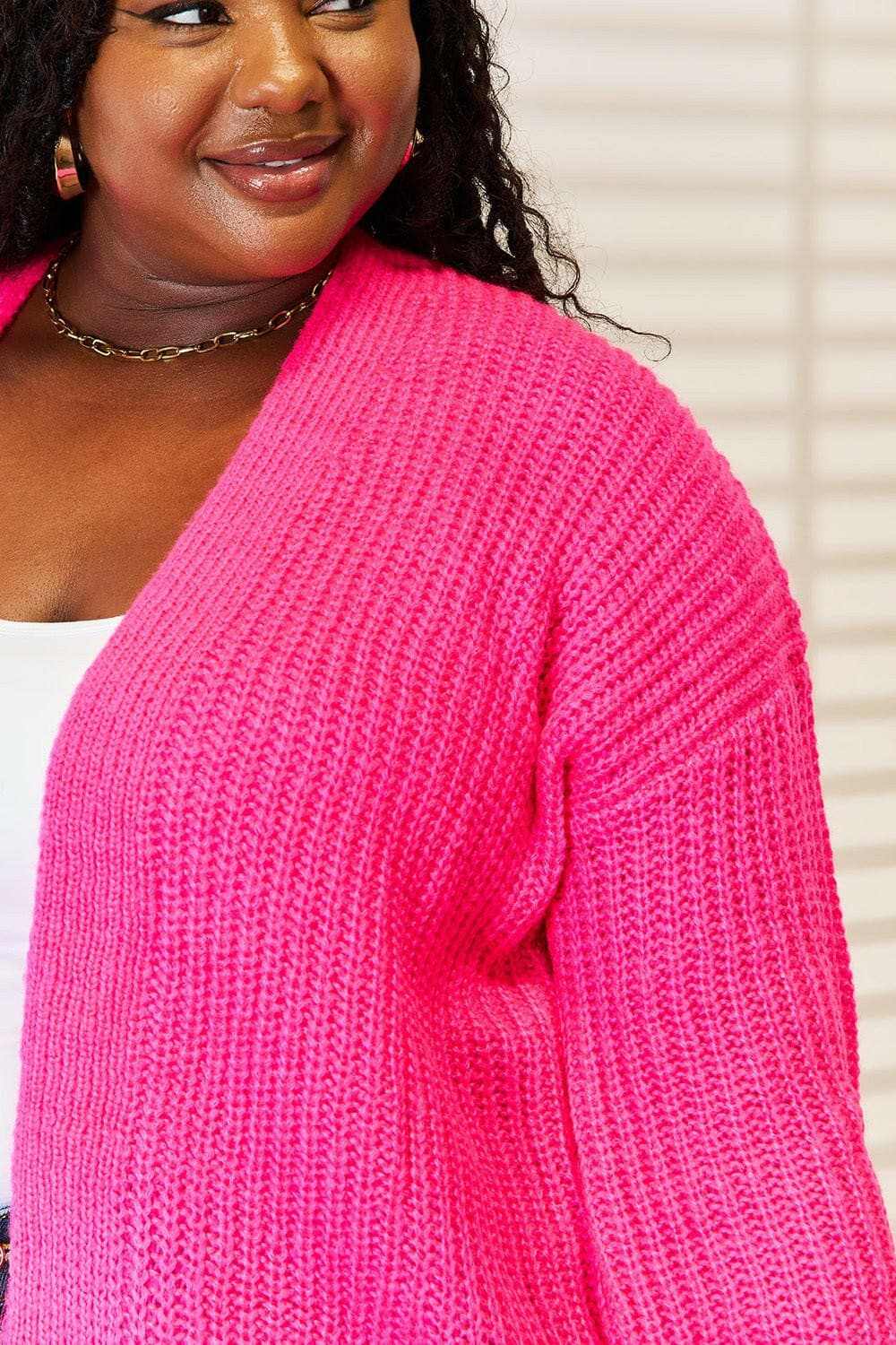 Cozy rib-knit cocoon cardigan