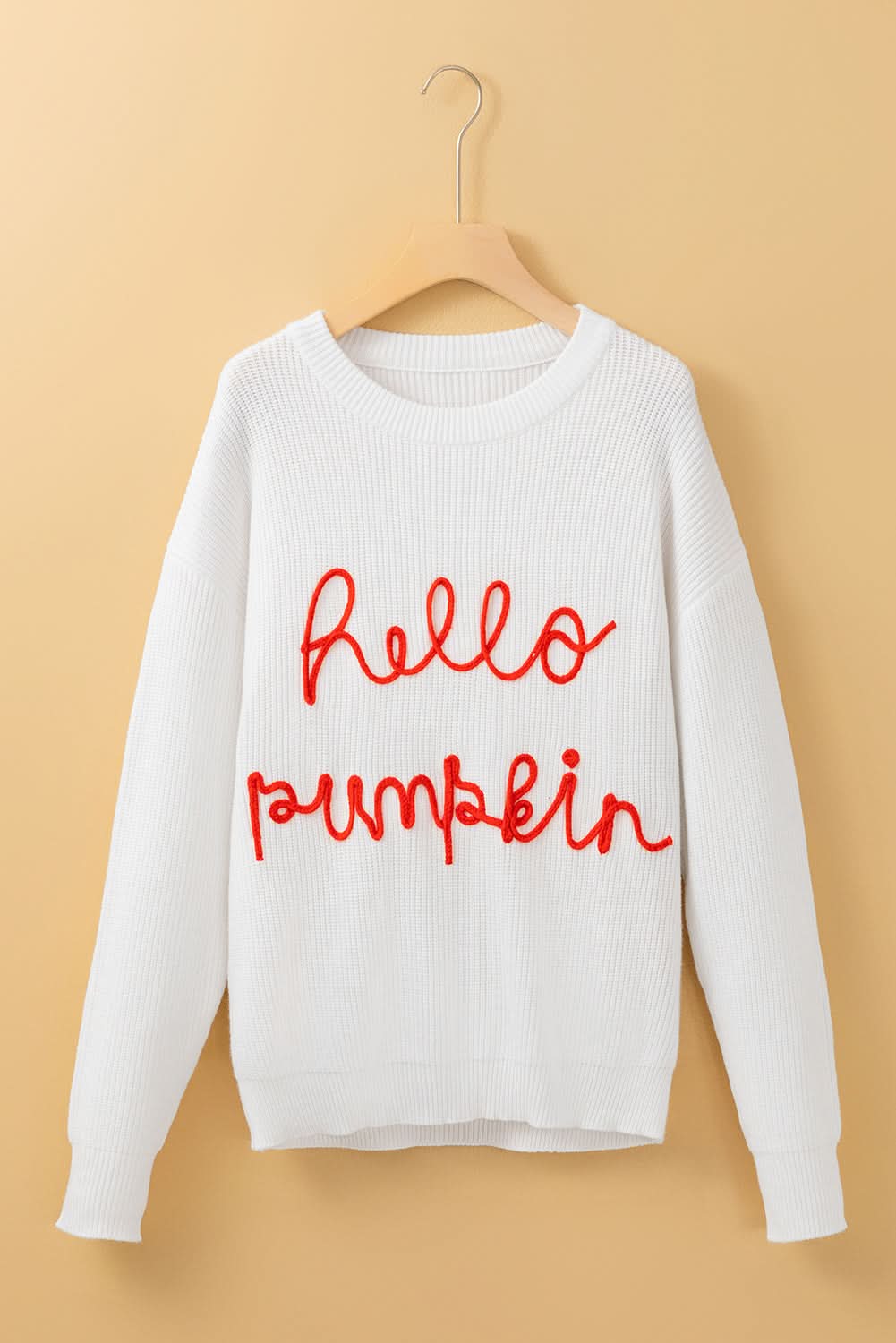 Cozy white pumpkin sweater
