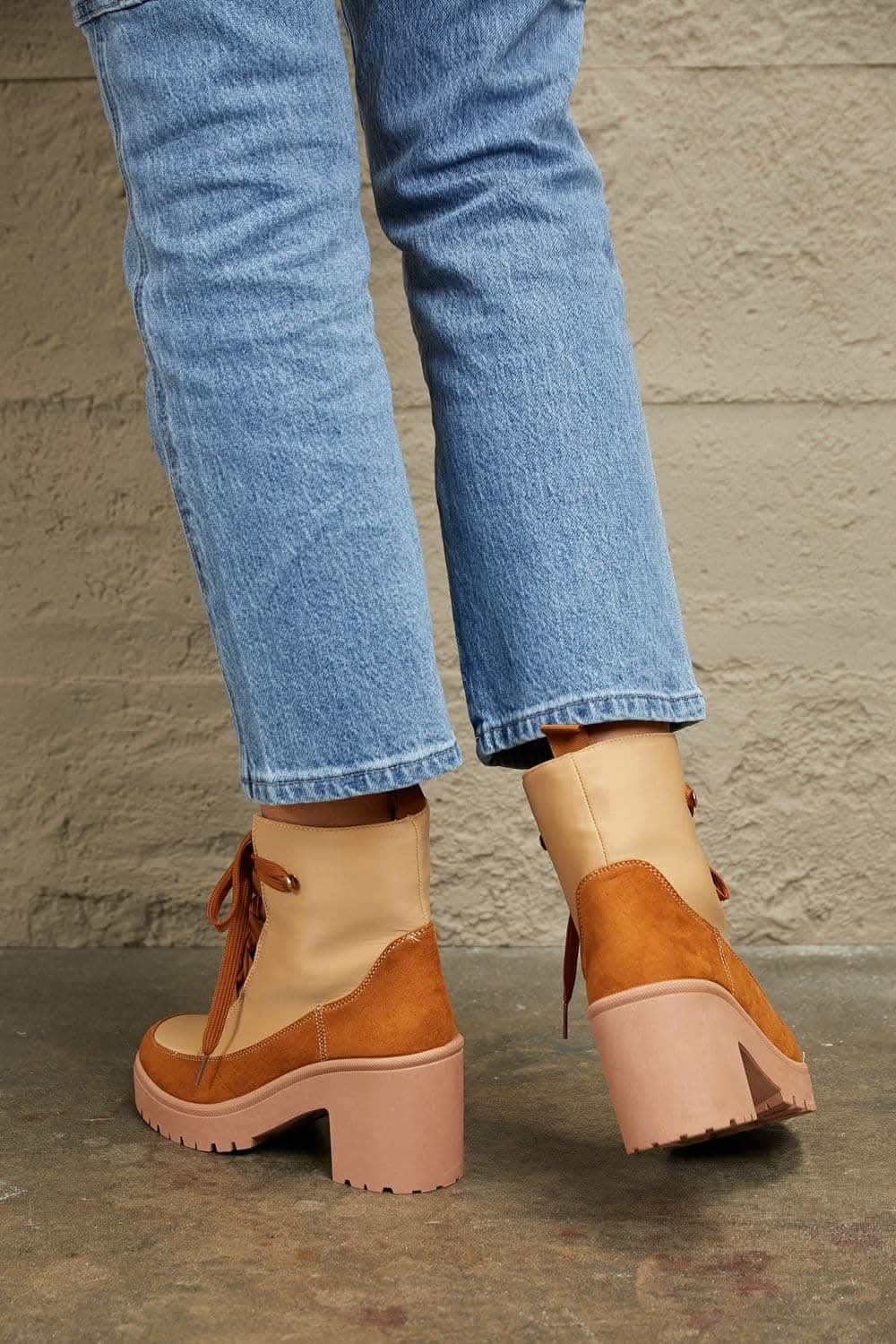 East Lion chic lace-up booties
