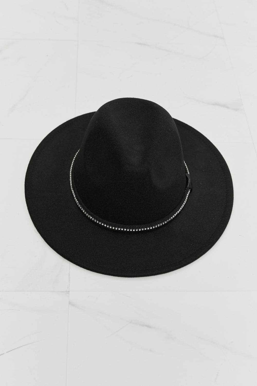 Fame fedora hat with rhinestones